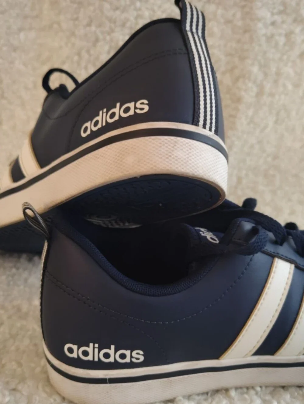 Adidas VS Pace Navy & White. Size 8.5